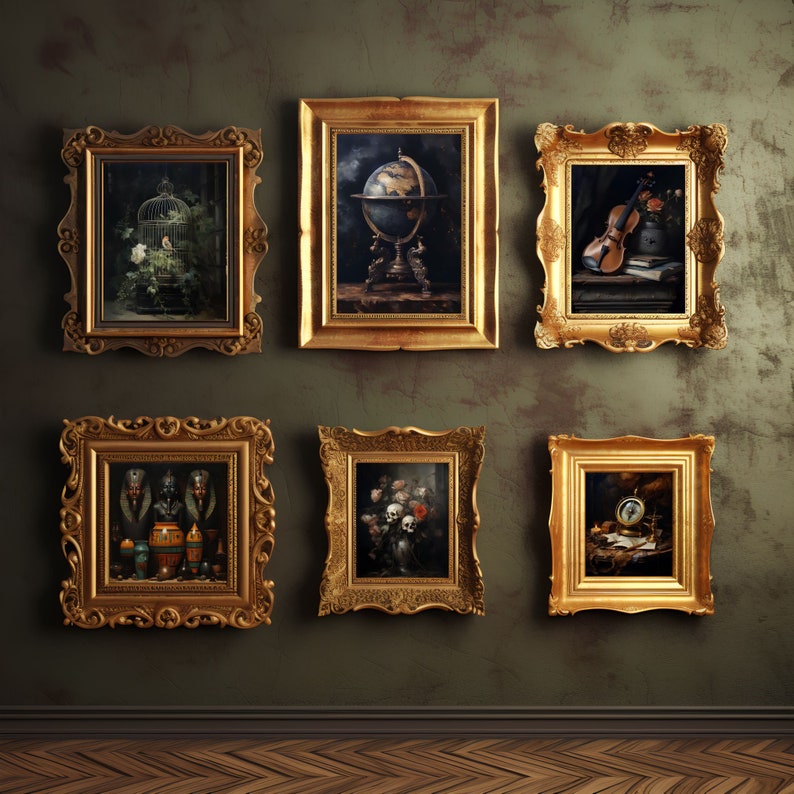 Set of 10 Dark Academia Gallery Wall Set, Vintage Goth, Victorian Room ...