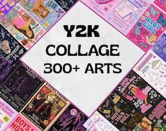Y2K Collage Kit | 300+ Aesthetic Posters – Pop Art, Teen Nostalgia, Barbiecore, Bratzcore, Digital Room Decor Download