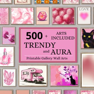 Over 500 of Trendy Wall Art, Eclectic Wall Art, Aura Wall Decor, Retro Wall Art, Fashion Prints, College Room Decor, Maximalist Poster