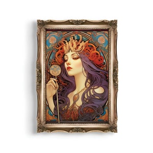Alphonse Mucha | Alphonse Mucha Print | Art Nouveau Stained Glass | Giclée Matte Art Poster Print | Art Nouveau Print | Art Noveau Poster