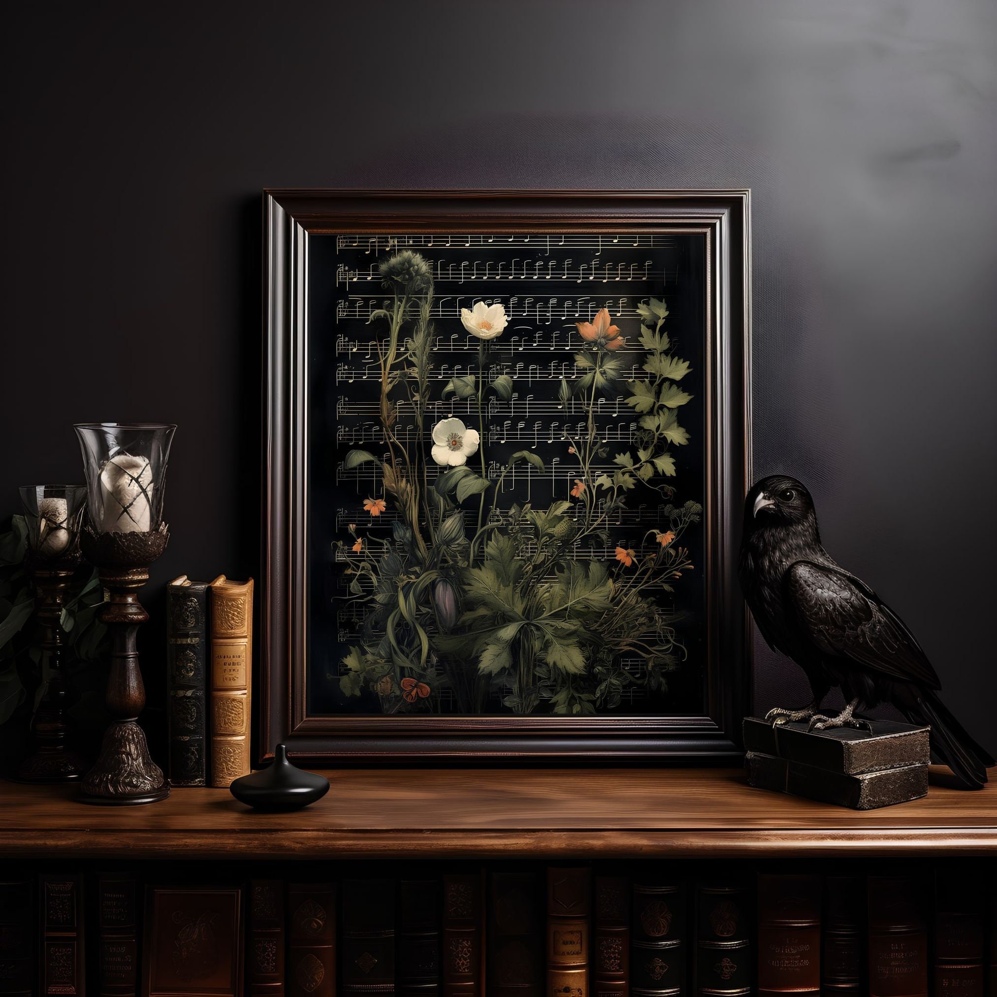 Cottagecore Print Dark Academia Wall Art Dark Vintage - Etsy