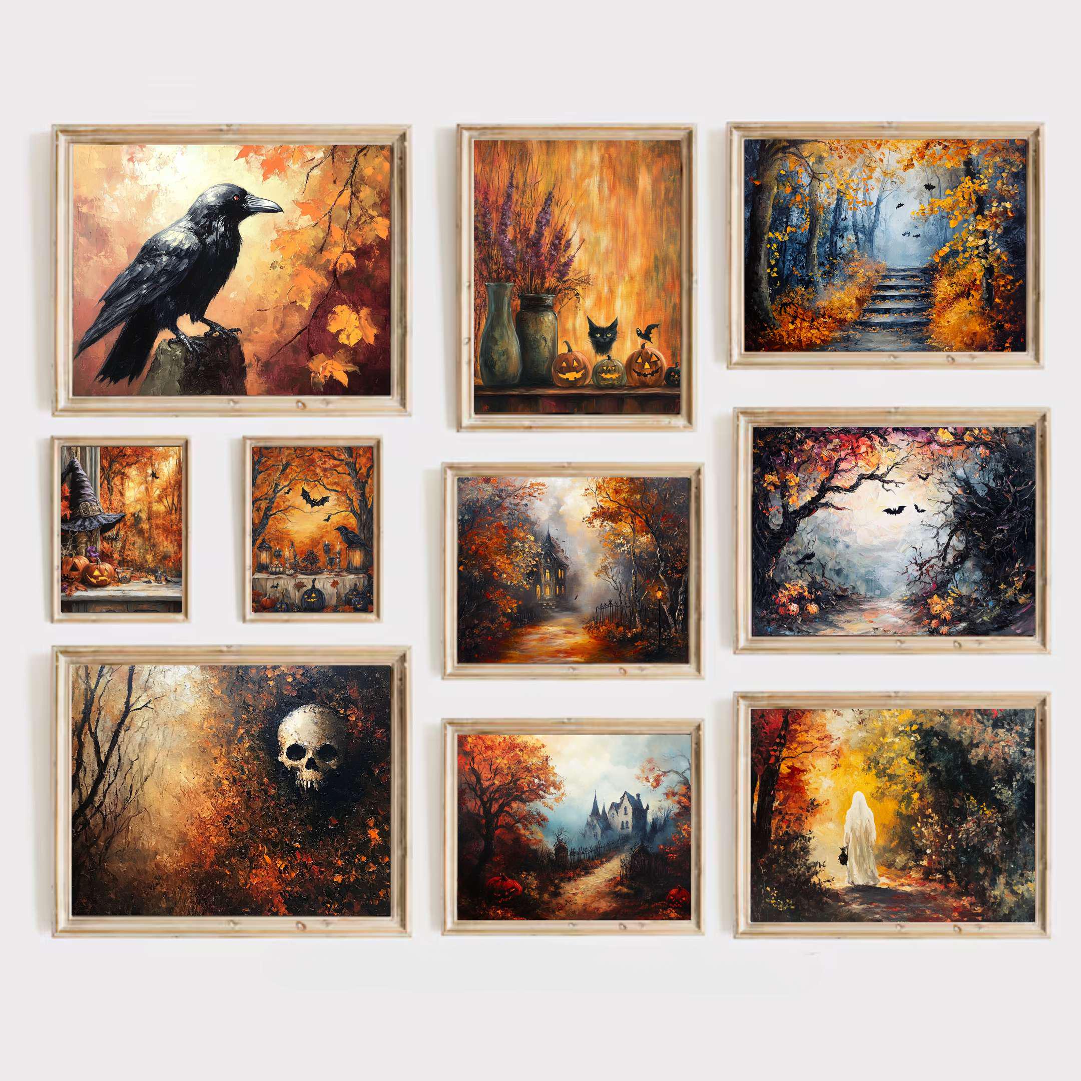 1000+ MEGA BUNDLE Vintage Halloween Gallery Wall Set, Dark Academia ...