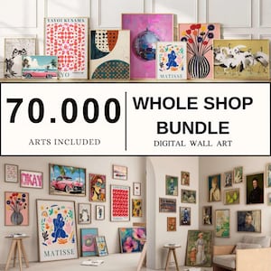 WHOLE SHOP SALE, 70.000 Mega Bundle Wall Art, Gallery Wall Art, Printable Wall Art, Eclectic Gallery Set, Maximalist Wall Art, Trendy Prints