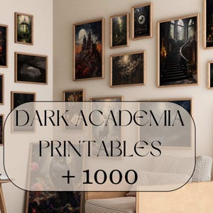 Stampe Dark Academia, oltre 1000 stampe murali dal mondo vittoriano, vintage e gotico, kit di collage e stampe digitali, decorazioni moody