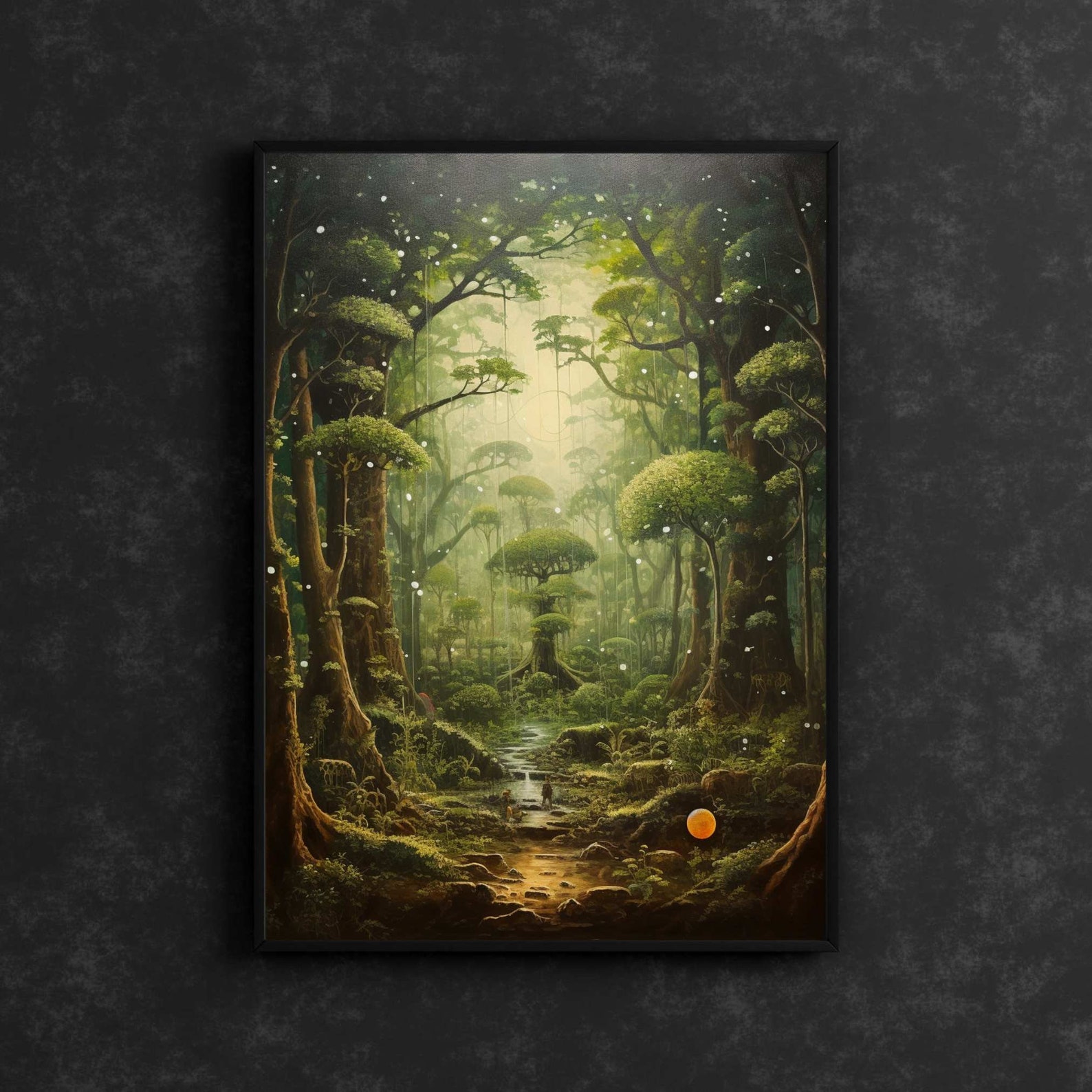 Spiritual Forest Dark Academia Print Moody Décor Room Oil - Etsy