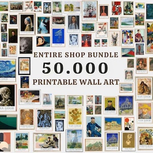 50.000 ECLECTIC MEGA BUNDLE Printable Wall Art, Whole Shop Sale, Gallery Wall Art, Eclectic Gallery Set, Maximalist Prints, Trendy Prints