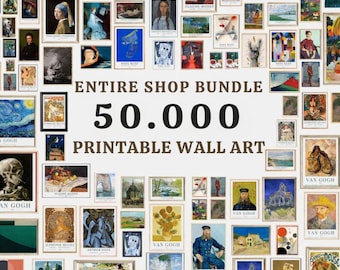 50.000 ECLECTIC MEGA BUNDLE druckbare Wandkunst, Whole Shop Sale, Galerie Wandkunst, eklektische Galerie-Set, Maximalist Prints, trendige Prints