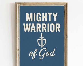 Kids Bible Verse Wall Art, Boys Room Decor Christian Prints, Scripture Wall Art Modern Christian Decor, Boys Bible Nursery