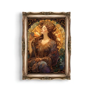 Alphonse Mucha | Alphonse Mucha Print | Art Nouveau Stained Glass | Giclée Matte Art Poster Print | Art Nouveau Print | Art Noveau Poster