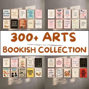 Book Lover Wall Art Bundle, 300+ Printable Bookish Posters, Reading Aesthetic Decor Set, Digital Download for Readers & Libraries