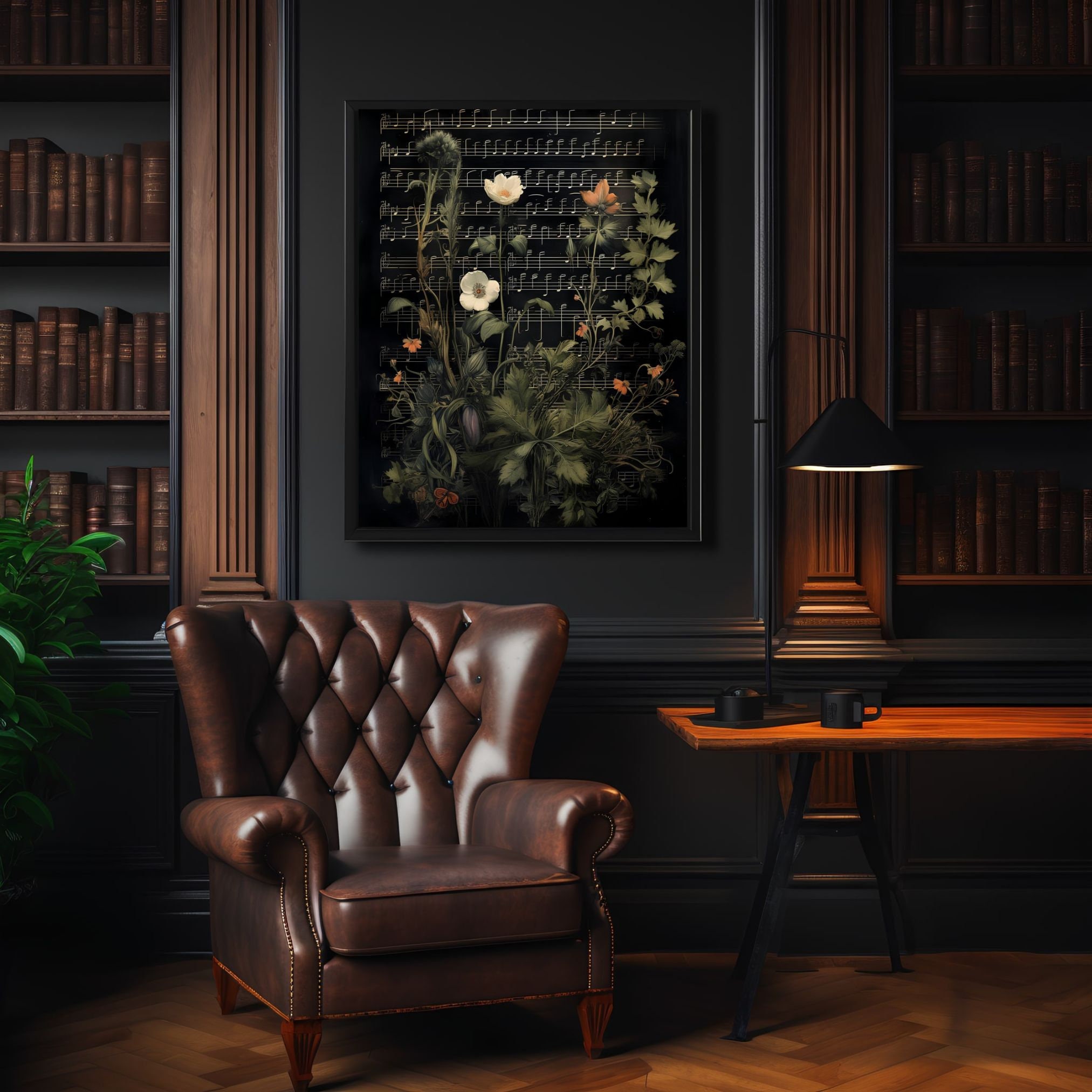 Cottagecore Print Dark Academia Wall Art Dark Vintage - Etsy