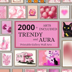 Over 2000 of Trendy Wall Art, Eclectic Wall Art, Aura Wall Decor, Retro Wall Art, Fashion Prints, College Room Decor, Maximalist Poster