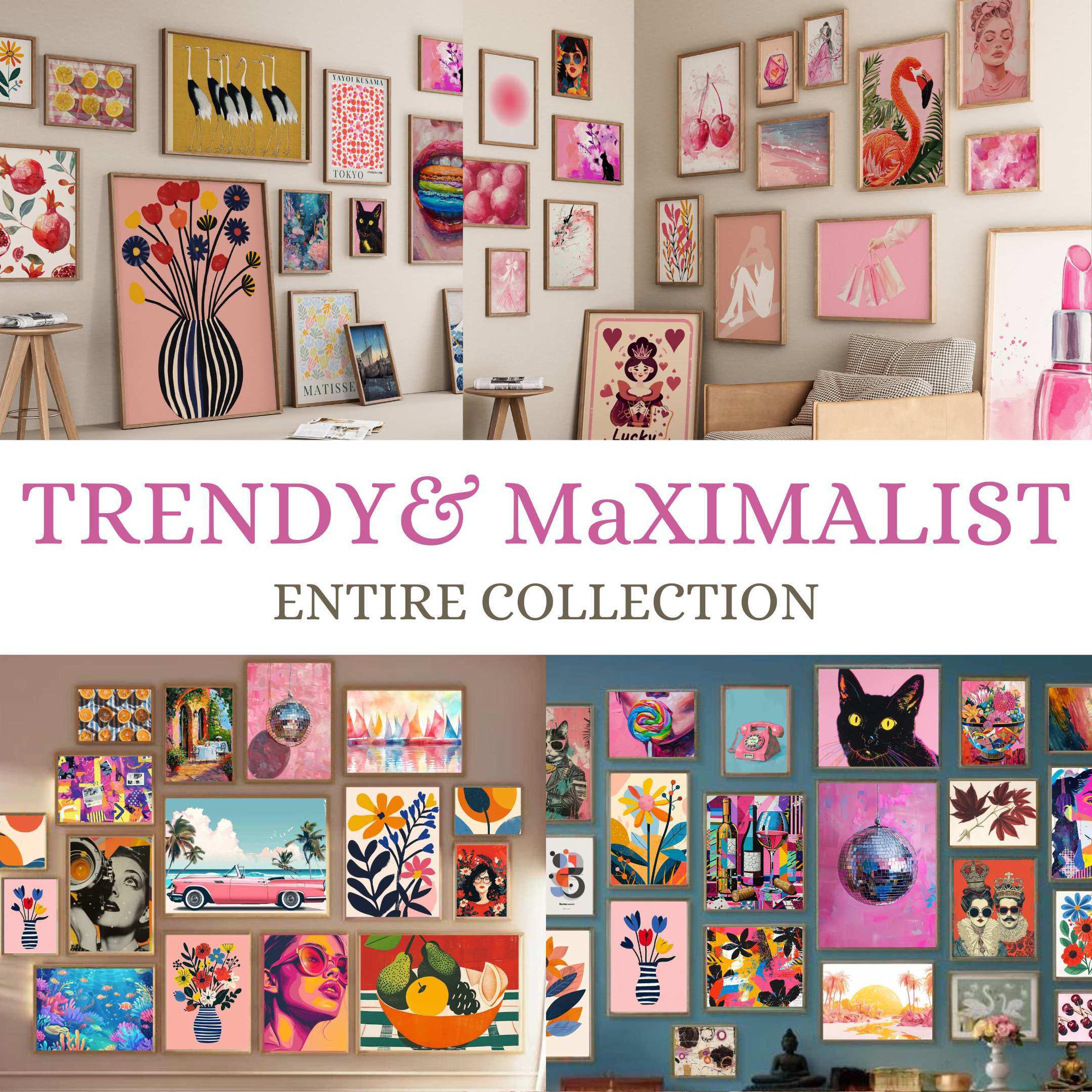 150 kitchen art prints: mega bundle, trendy gallery... 50.000 ECLECTIC MEGA BUNDLE Printable Wall Art, Whole Shop Sale ...