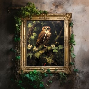 Cottagecore Print | Dark Academia Wall Art, Dark Vintage Aesthetic Decor, Victorian Botanical Room, Whimsigoth Poster Printable