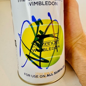 Novak Djokovic Autographed Wimbledon 2024 Tennis Ball Tube