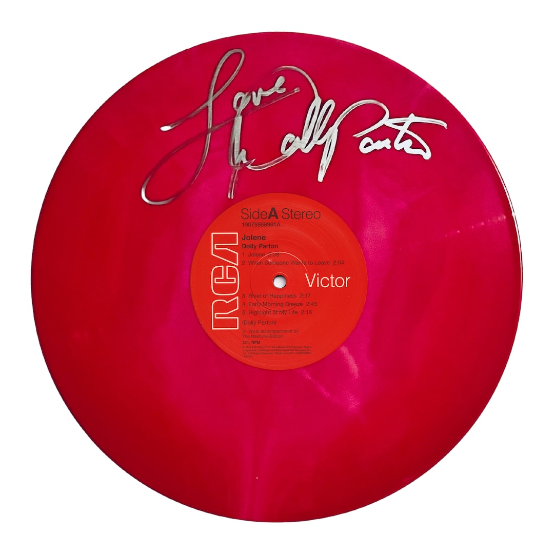 Dolly Parton Jolene Autographed Limited Edition Pinkvinyl Record Etsy