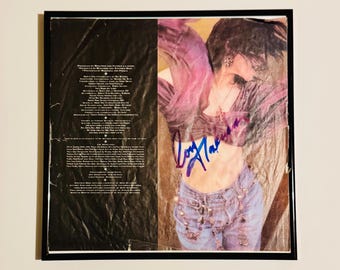 Madonna Autographed LP Inner Sleeve Inc COA With Frame