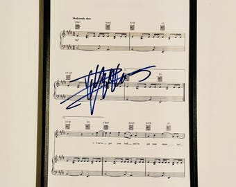 Dave Matthews A4 Music Sheet Autographed Inc COA With Frame