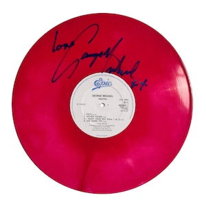 George Michael Faith handsignierte rosa Schallplatte in limitierter Auflage