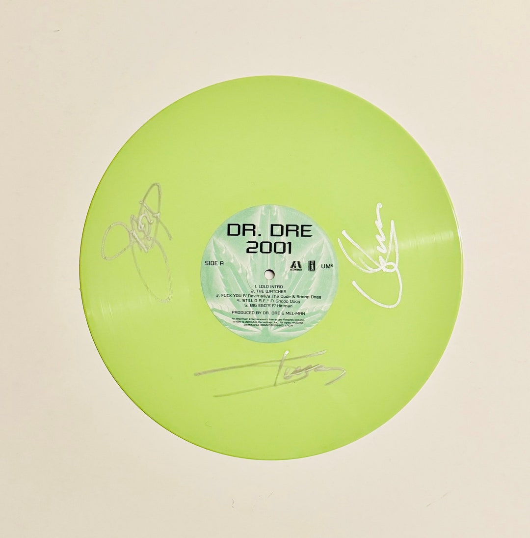 Dr Dre 2001 Autographed Limited Edition Lime Green Vinyl Record - Etsy