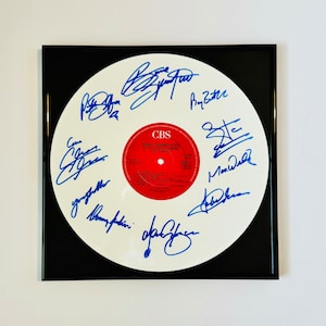 Bruce Springsteen & The E Street Band Live 1975 - 1985 Disco de vinilo blanco autografiado de edición limitada con marco