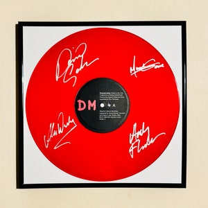 Depeche Mode Personal Jesus Autographed Limited Edition Red Vinyl Record With Frame