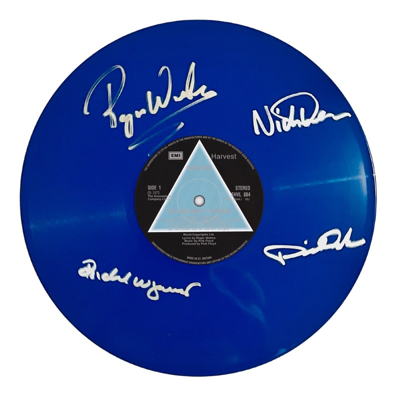 Pink Floyd Signierte Blaue Schallplatte in limitierter Auflage Etsy.de