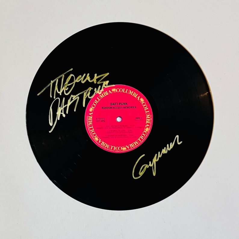 Daft Punk Random Access Memories 24 Carat Gold Signature Vinyl Record Etsy