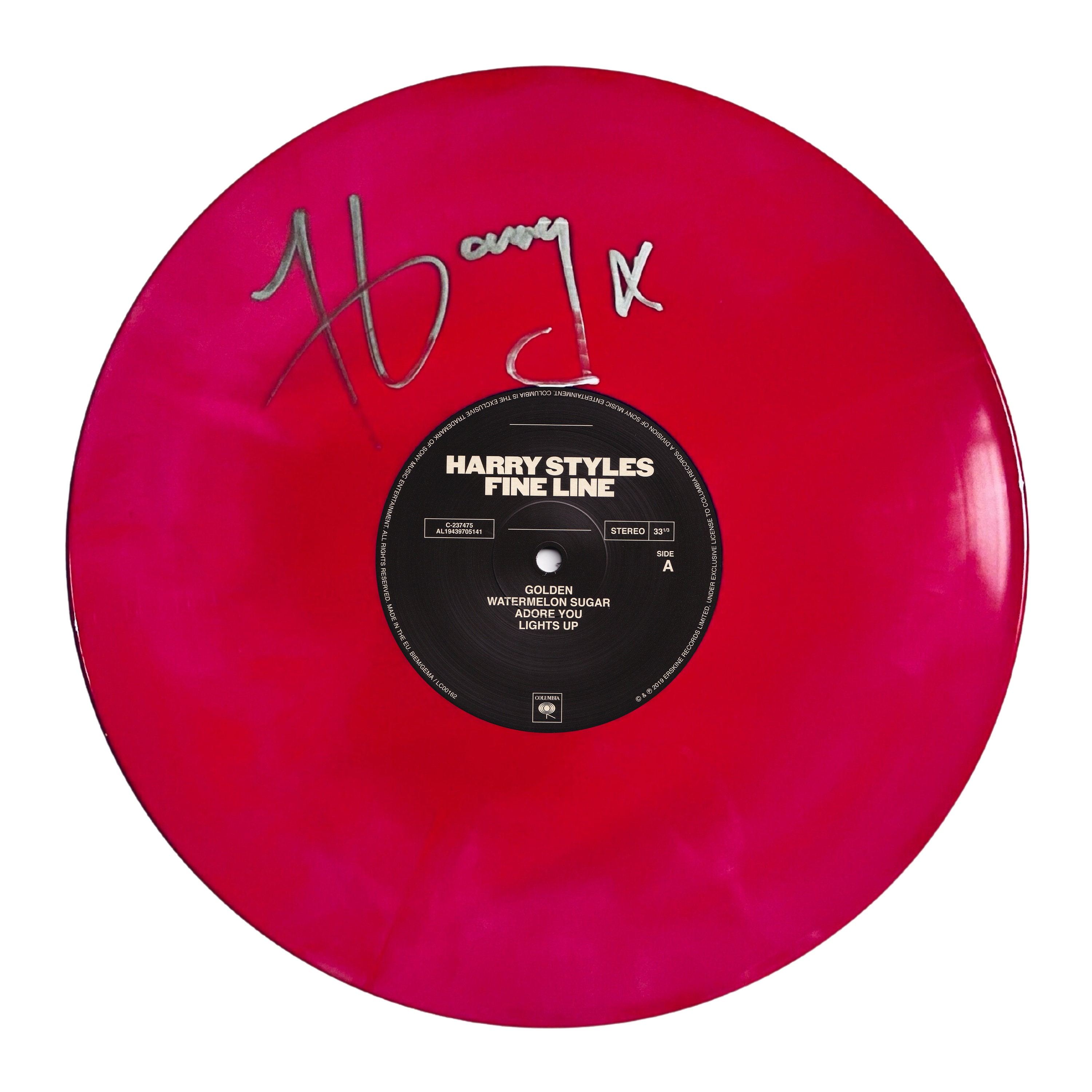 Harry Styles Fine Line Autographed Limited Edition Pinkvinyl Record 