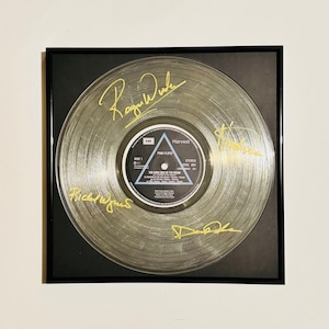 Pink Floyd Dark Side Of The Moon Autographed Limited Edition Clear Vinyl Record With Frame