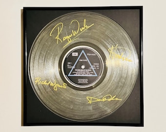 Pink Floyd Dark Side Of The Moon Autographed Limited Edition Clear Vinyl Record With Frame