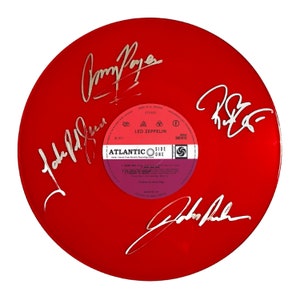 Led Zeppelin Autographed Limited Edition Red Vinyl Record