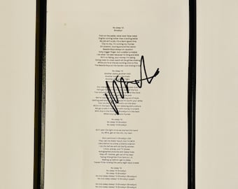 Mike D A4 Lyrics Sheet Autographed Inc COA With Frame