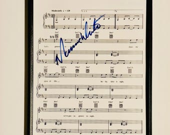Maurice White A4 Music Sheet Autographed Inc COA With Frame