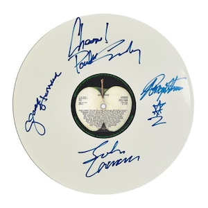 The Beatles Abbey Road Autographed Limited Edition White Vinyl Record