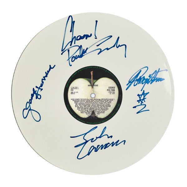 The Beatles Abbey Road Autographed Limited Edition White Vinyl Record