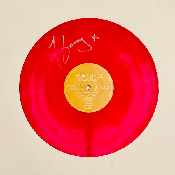 Harry Styles Harrys House Autographed Limited Edition Pink Vinyl Record