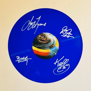 Electric Light Orchestra ELO Out Of The Blue Autographed Limited Edition Blue Vinyl Record