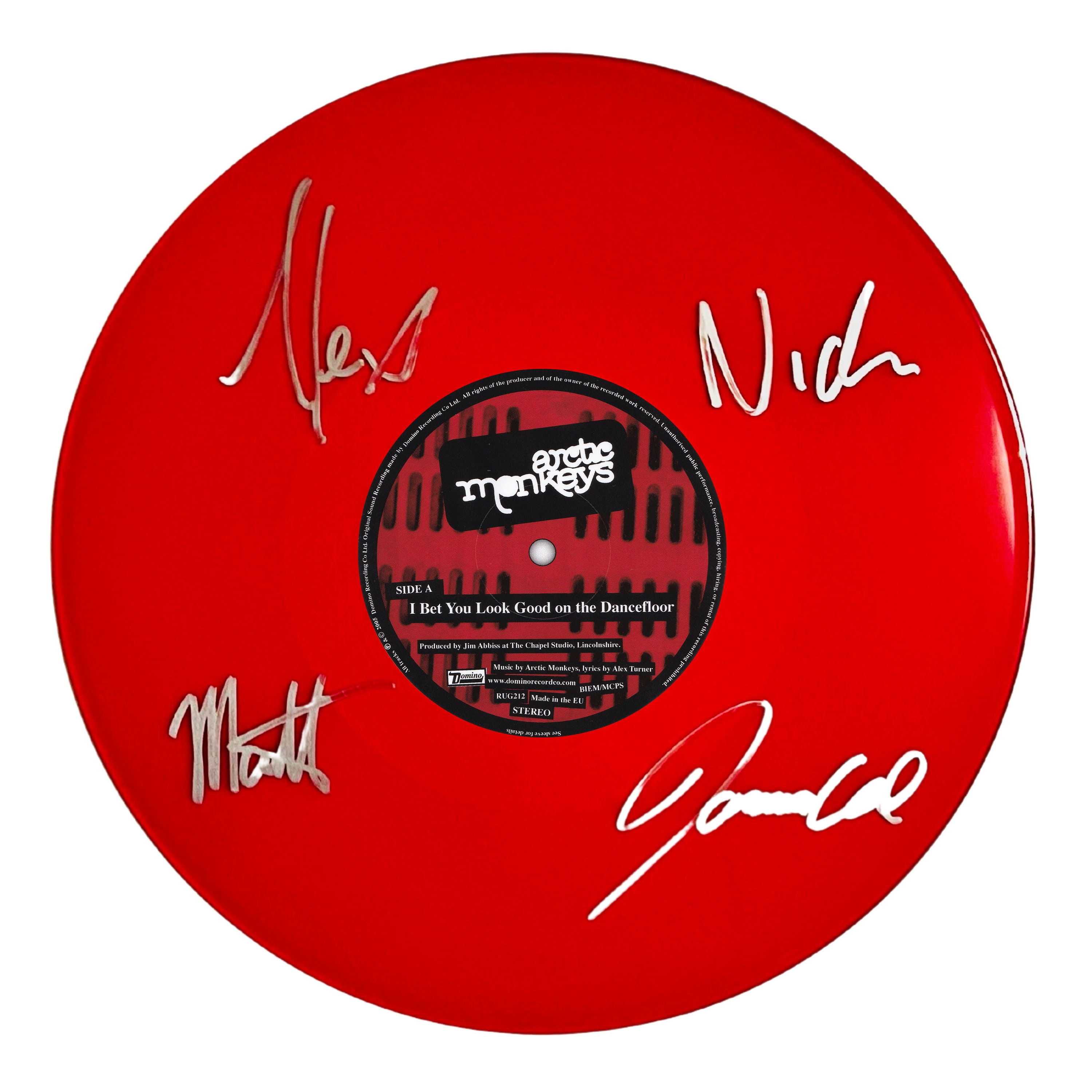 Disco de vinilo rojo de edición limitada autografiado de Arctic Monkeys -   México