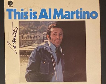 Capa do LP autografada por Al Martino com certificado de autenticidade.