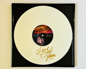 Prince Live Autographed Limited Edition White Vinyl Record With Frame