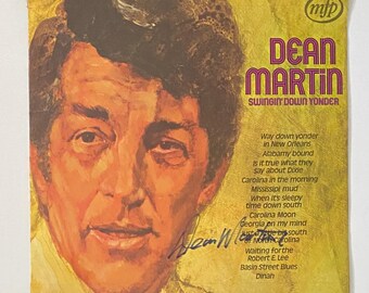 Capa do LP autografada por Dean Martin com certificado de autenticidade.