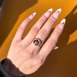 Handmade Ceramic Ring with Adjustable Gold Plated Stainless Steel Band image 17