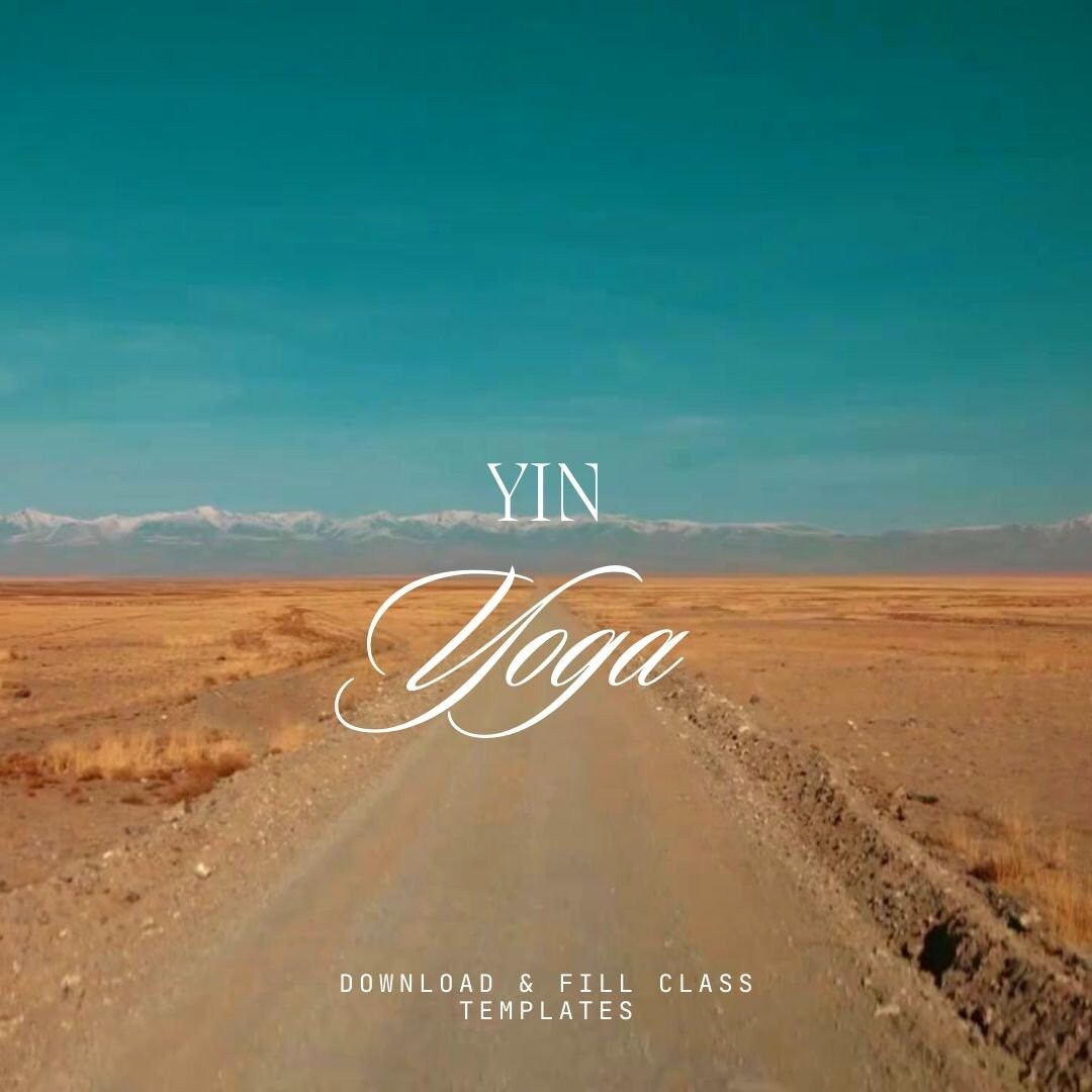 Fillable Yin Yoga Class Plan Templates - Etsy