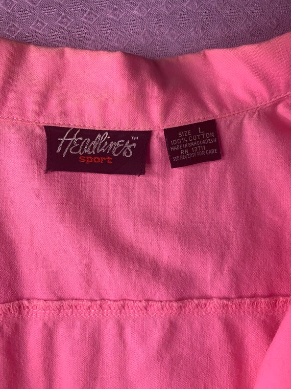 Pink Retro Button Up Large by Headliners - image 6