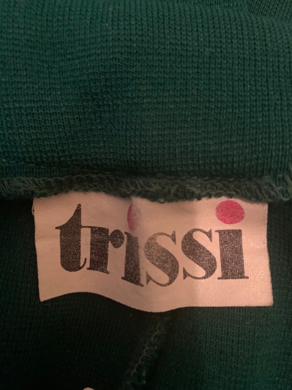 Trissi Vintage Wool Bellbottoms Forest Green - image 8