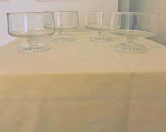 Vintage Ice Cream / Parfait Bowl, Footed Serving Dish, set of 2 or 4