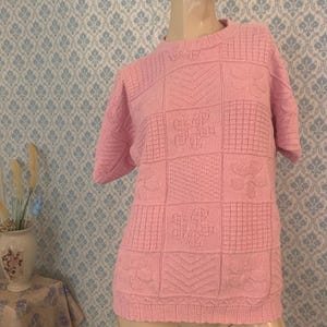 90s Baby Pink Knit Sweater, by Sasson, Large