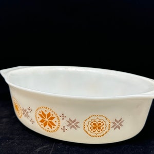 Vintage PYREX Town & Country Oval Casserole Dish 2 1/2 qt 045 Lata 60. naczynie do pieczenia naczynie do serwowania