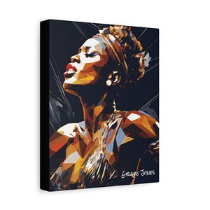 Grace Jones canvas portrait